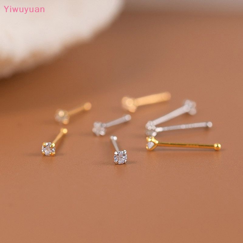 1 Khuyên Tai Thép Titan Đính Đá Zircon Mới