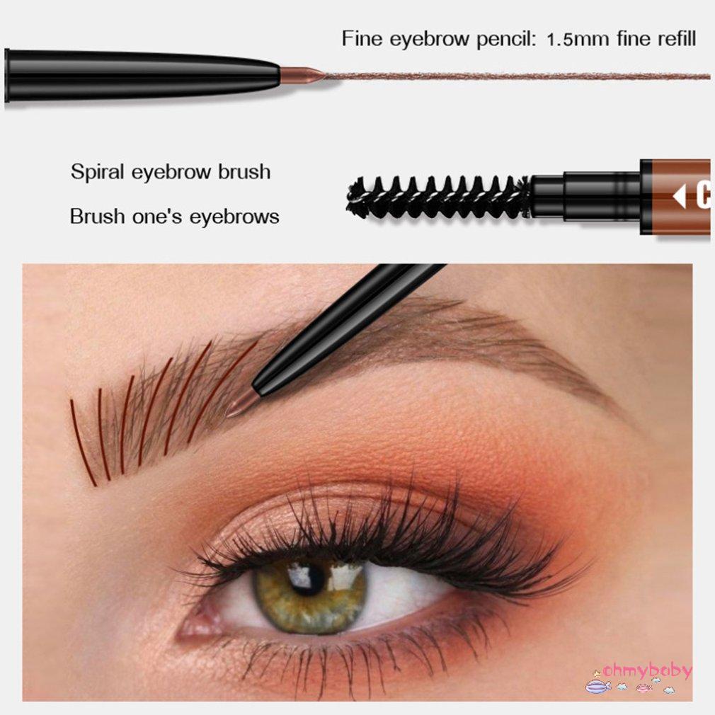 【OMB】 Double-Ended Eyebrow Pencil Waterproof Sweatproof Long Lasting Thrush Artifact