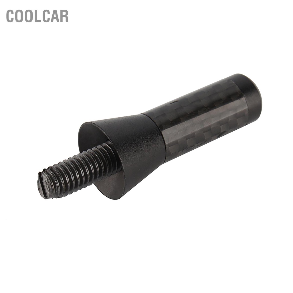 CoolCar 3.5 cm Sợi Carbon Vít Nhôm Ô Tô Trang Trí Ngắn Ăng Ten Đa Năng