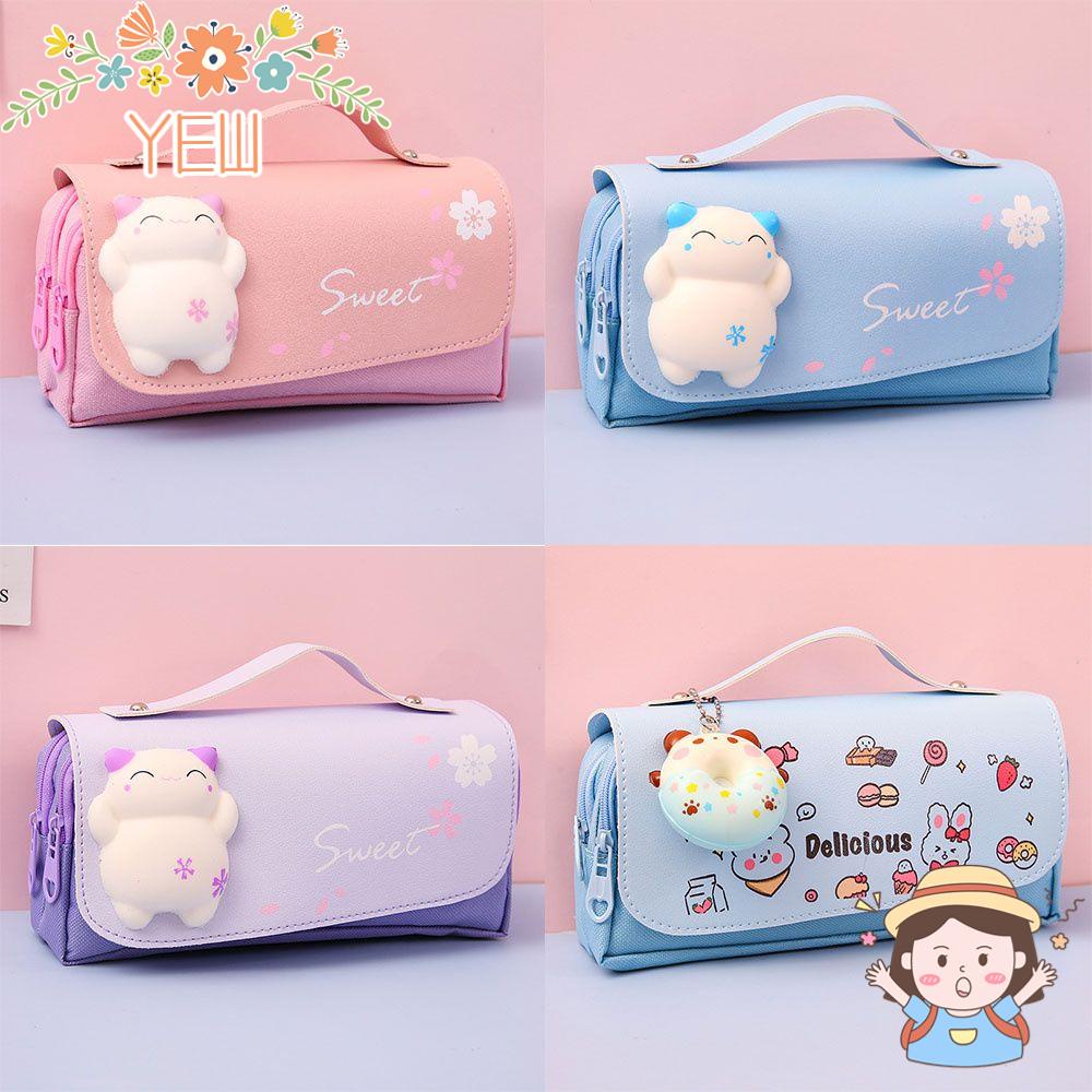 Túi Đựng Bút Họa Tiết Mèo Xinh Xắn Dành Cho Nữ