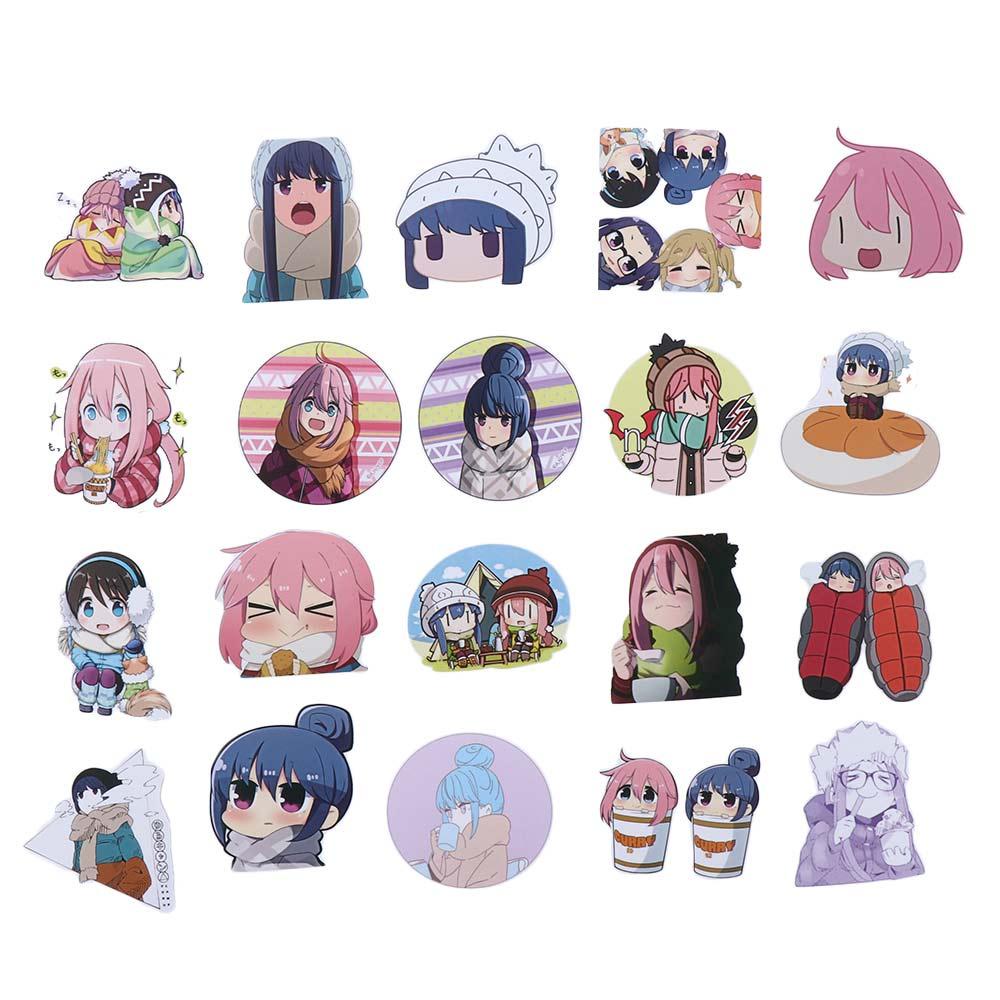 Nhãn Dán Trang Trí Hành Lý / Điện Thoại Họa Tiết Hoạt Hình Graffiti Chống Thấm Nước DAIGA Yuru Camp