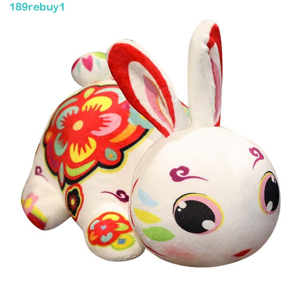 Thỏ Nhồi Bông Cotton Mềm Mại Trang Trí Nhà Cửa Phong Cách Trung Hoa REBUY1