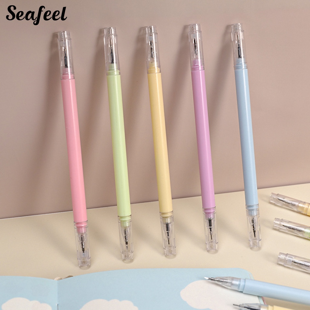 Set 2 Bút Cắt Giấy Hai Đầu Ngòi 0.5mm Bằng Thép Vonfram Tự Làm Sổ Tay / Giấy Thủ Công Cho Học Sinh