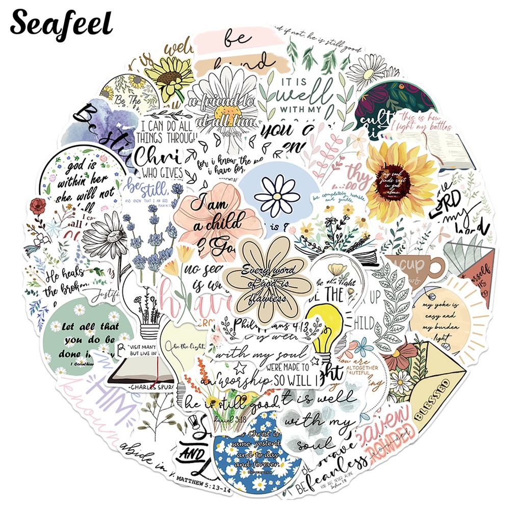 Bộ 50 Miếng Dán Graffiti Chống Nước Chống Nắng Không Để Lại Dấu Vết