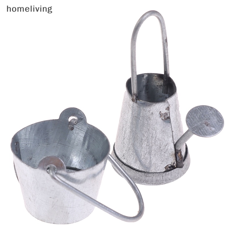 Set 2 Mô Hình Bình Nước Kim Loại Mini Tỉ Lệ 1: 12 Trang Trí Nhà Búp Bê