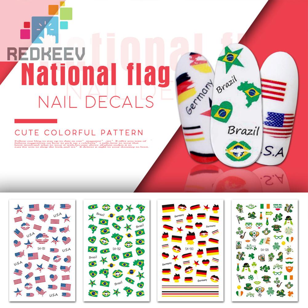 Bộ 5 Miếng Dán Trang Trí Móng Tay Không Độc Hại Chống Thấm Nước Cho Nữ