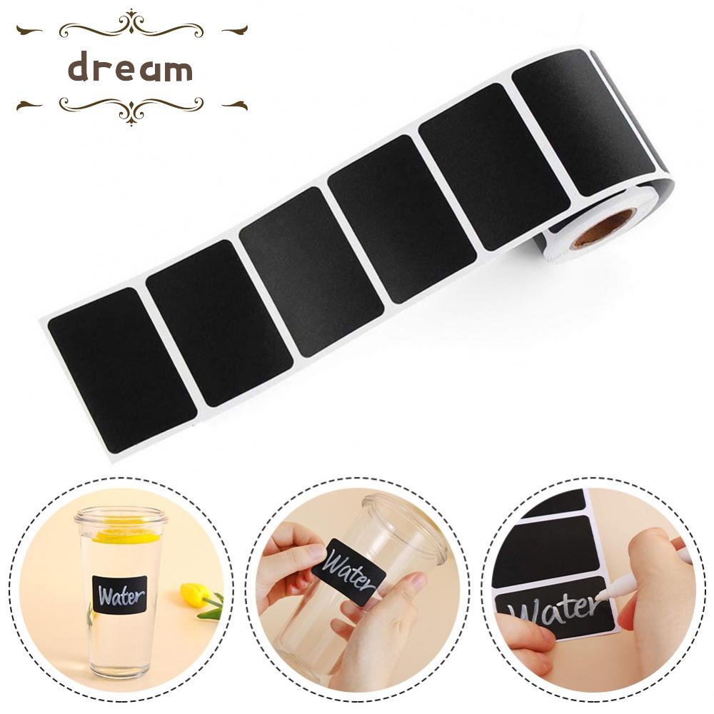 【DREAMLIFE】Sticker Labels Chalkboard Craft Kitchen Jar Removable Blackboard Chalk