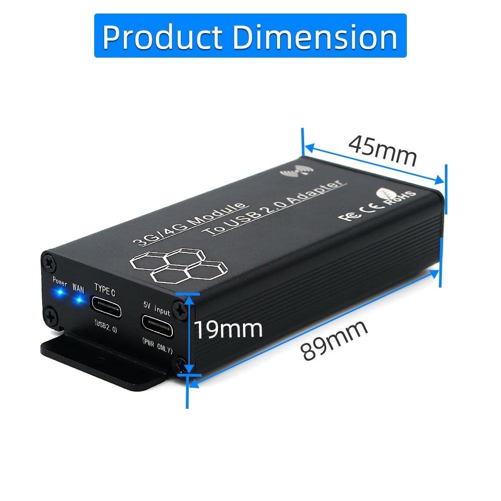 Bộ chuyển đổi wifi mini pcie sang usb cáp usb2.0 sang loại c khe cắm thẻ sim 5v hỗ trợ nguồn phụ trợ wwan / lte / gsm / gps / hspa / 3g / 4g module | BigBuy360 - bigbuy360.vn