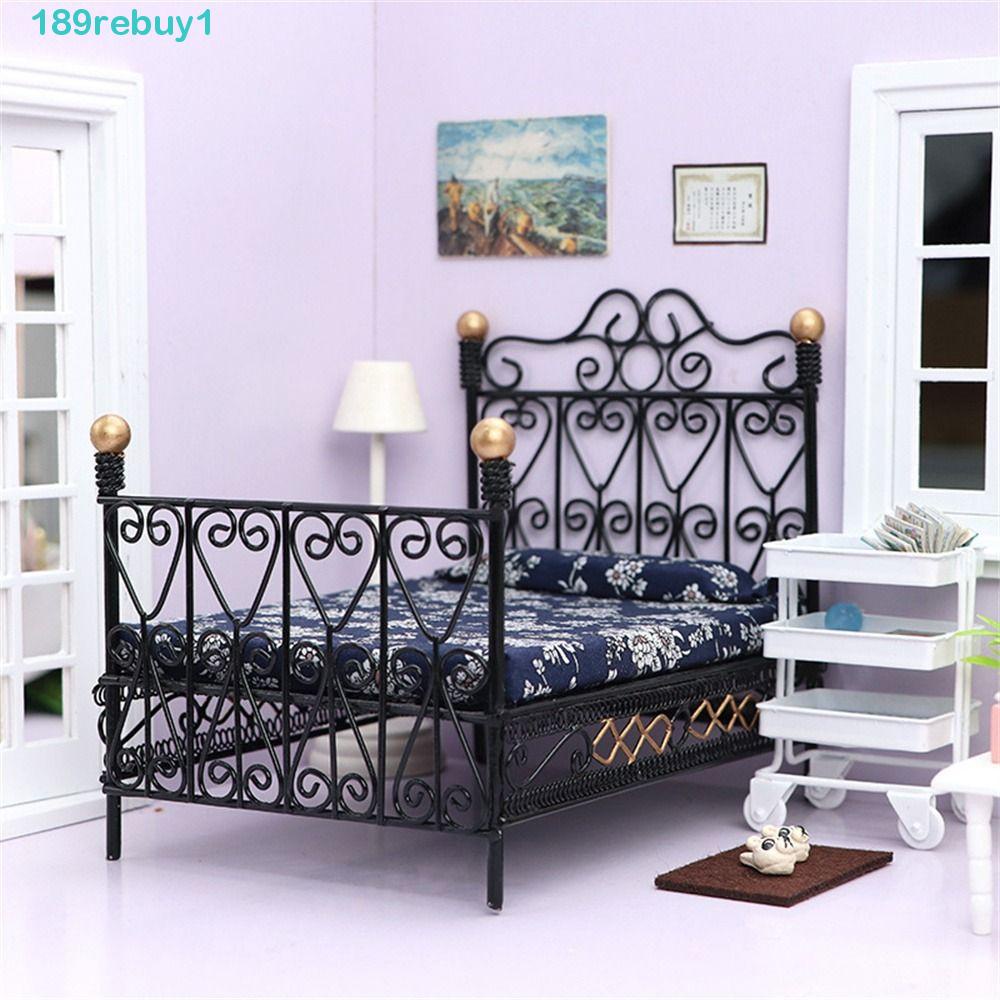 Giường Ngủ Mini REBUY1 1: 12 Dùng Trang Trí Tiểu Cảnh / Nhà Búp Bê