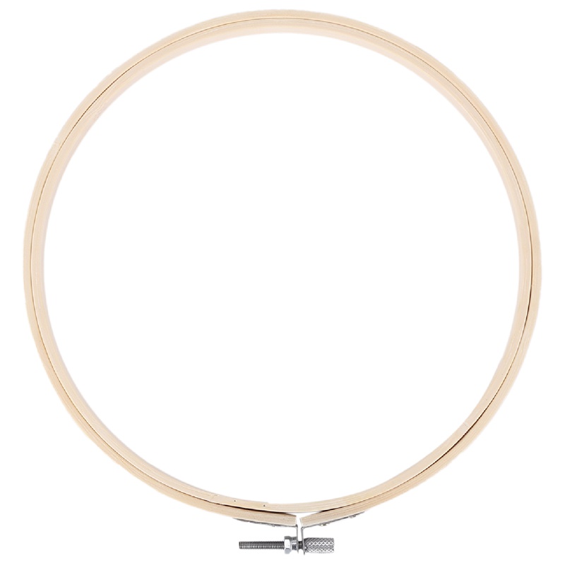Set 10 Khung Thêu Hình Tròn 8 Inch Bằng Tre Có Thể Điều Chỉnh