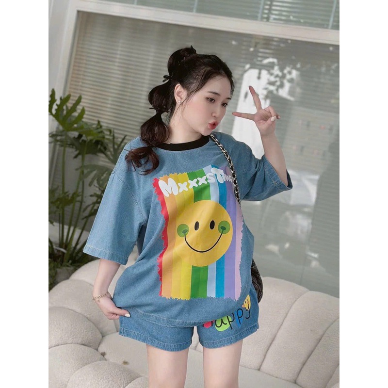 Set jean mặt cười size 40-56kg