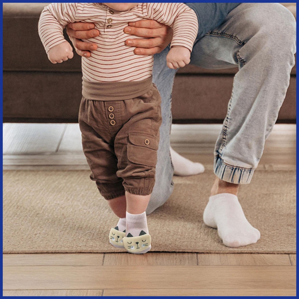 Vớ Em Bé Sơ Sinh Đính Búp Bê Hoạt Hình Dễ Thương