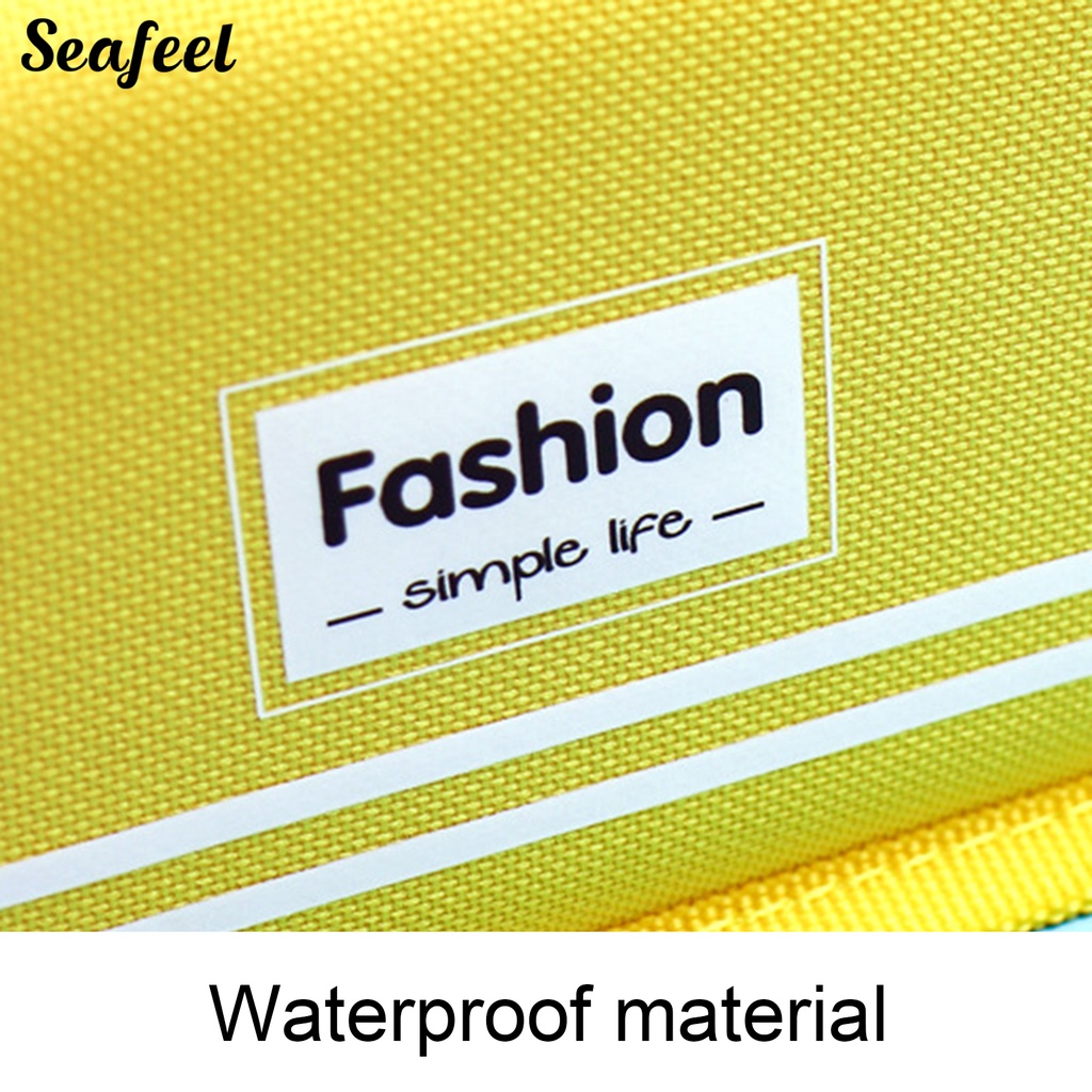 Túi Đựng Bút Bằng Vải Canvas Chống Nước Có Khóa Kéo Tiện Dụng