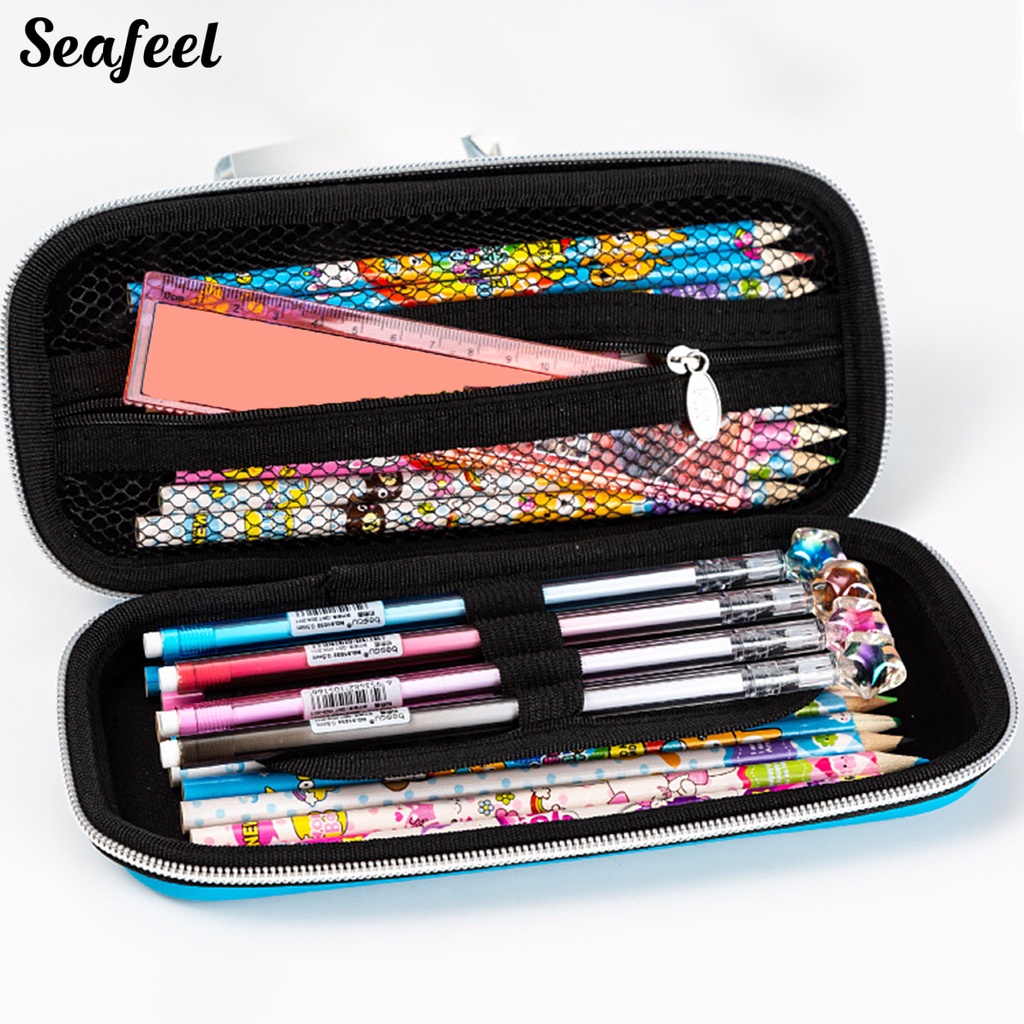 Túi Đựng Bút Chì Sức Chứa Lớn Có Khóa Kéo Bề Mặt Mịn Cho Xe Hơi