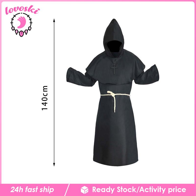 Áo Choàng Hóa Trang Phù Thủy Phong Cách Gothic Thời Trung Cổ Cho Nam Và Nữ