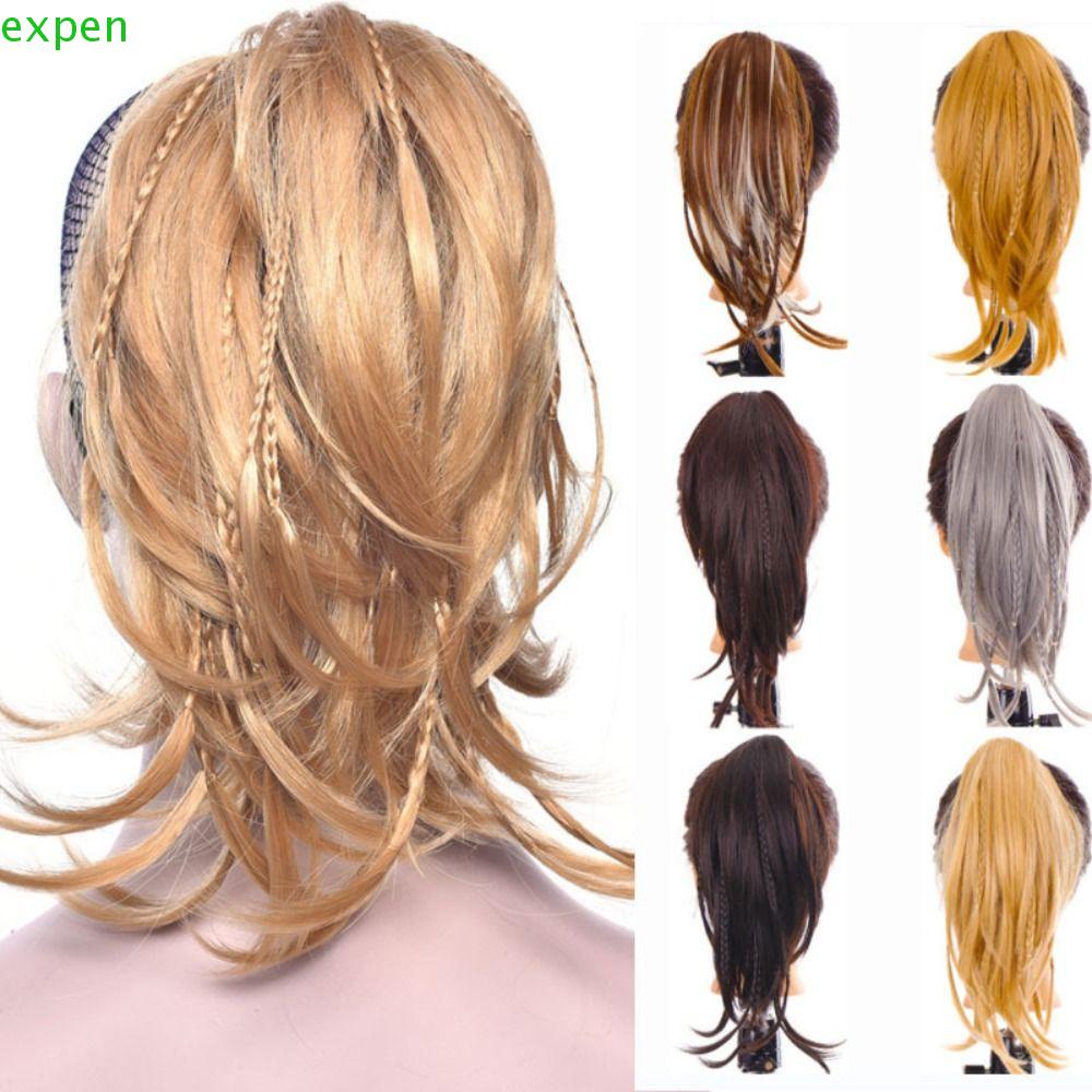 Phần Tóc Giả Đuôi Ngựa Thẳng Ngắn Mềm Mượt Cách Nhiệt Dễ Phối Đồ Cho Nữ