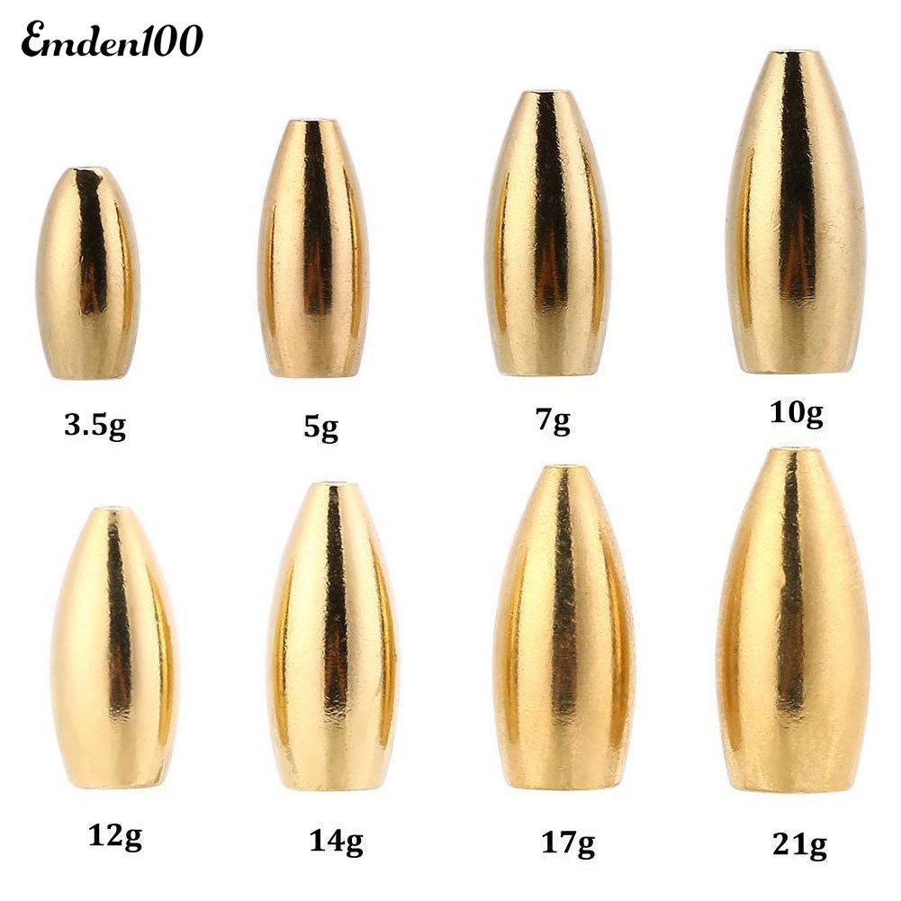 Bộ 5 Chì Câu Cá Bằng Đồng Chất Lượng Cao