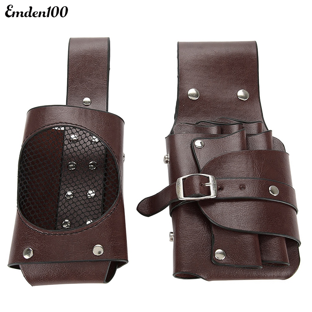 Túi Giả Da Đựng Dụng Cụ Làm Tóc Đeo Hông Tiện Lợi