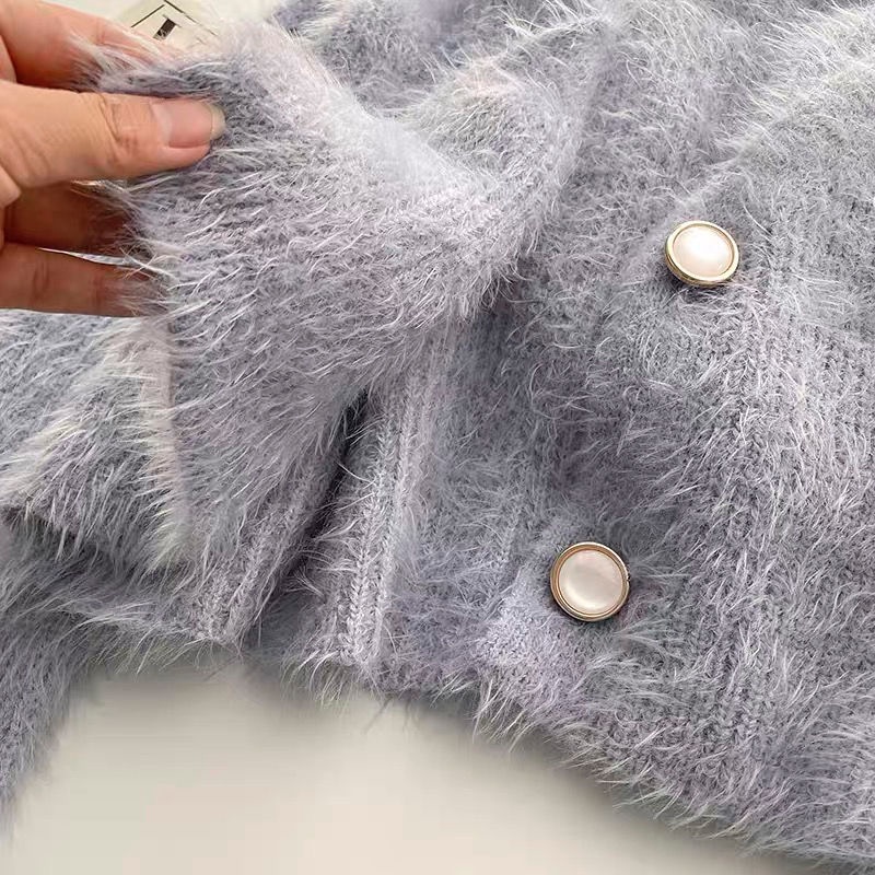 Áo Khoác Cardigan Cổ Chữ V Dáng Rộng Thiết Kế Mới Thời Trang Mùa Thu Theo Phong Cách Hàn Quốc Cho