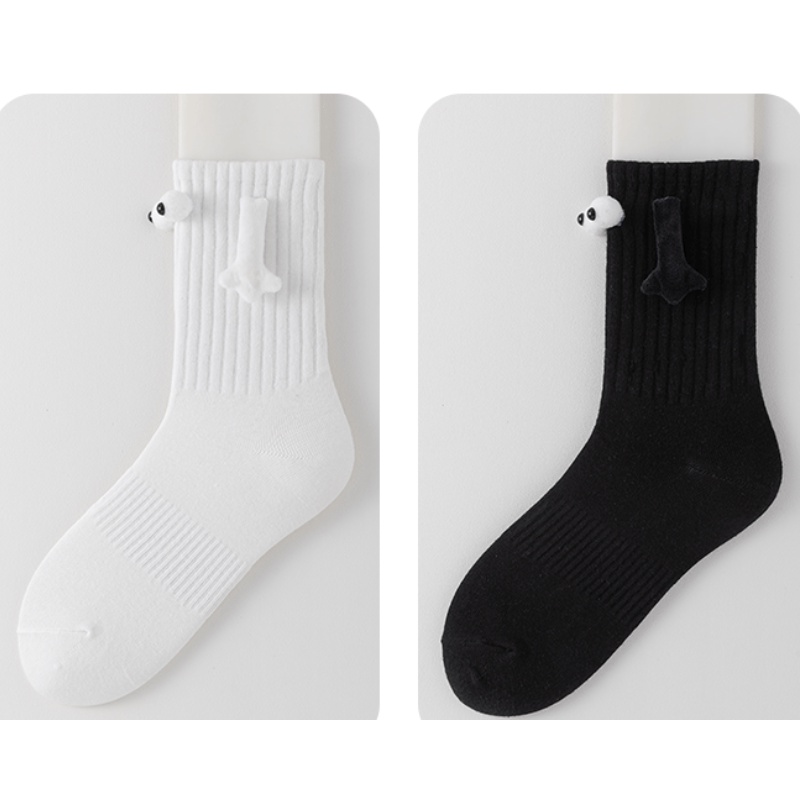 Tiktok Vớ Cotton Mềm Thoải Mái Hình Búp Bê Đôi Mắt To Hoạt Hình Cá Tính Phong Cách Cùng Phong Cách