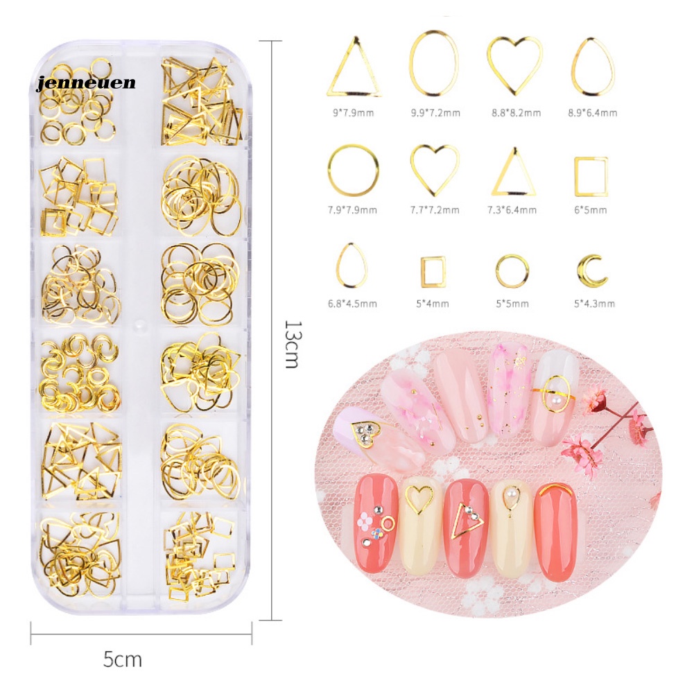 Hộp Phụ Kiện Đinh Tán Kim Loại Trang Trí Móng Nghệ Thuật