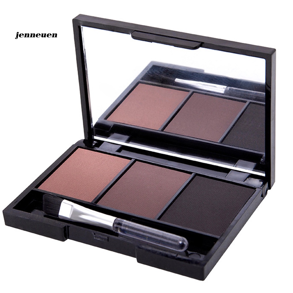 Bảng Phấn Lông Mày 3 Màu Kèm Cọ Và Gương Trang Điểm Lâu Trôi Chống Mồ Hôi