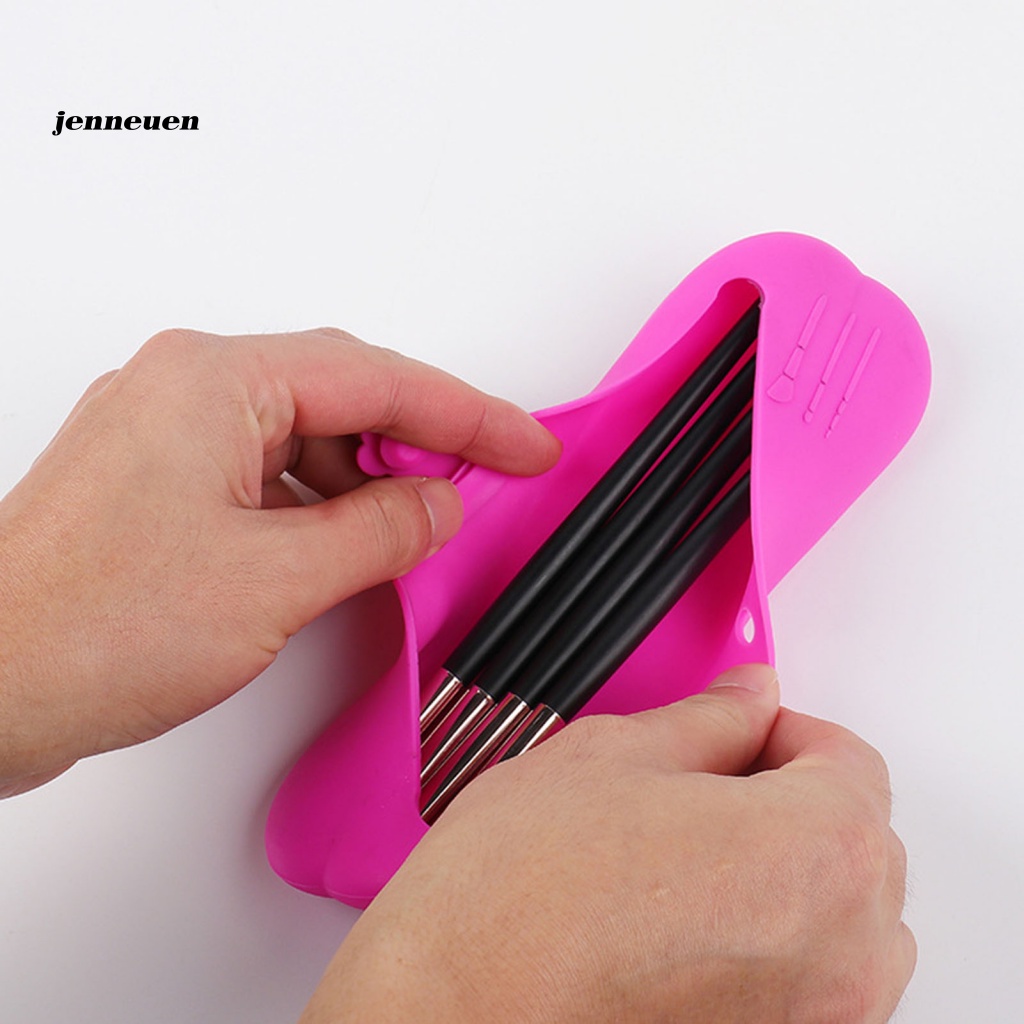 Túi Đựng Cọ Trang Điểm Bằng Silicon Chống Trượt Sức Chứa Lớn