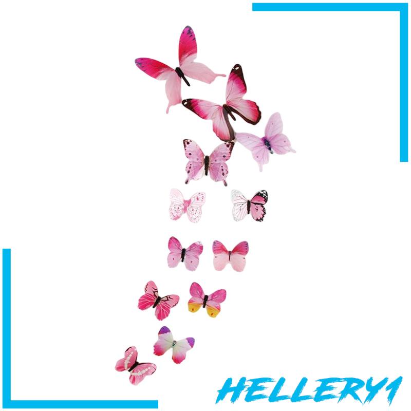 Set 12 Sticker Bươm Bướm Dạ Quang Dán Trang Trí