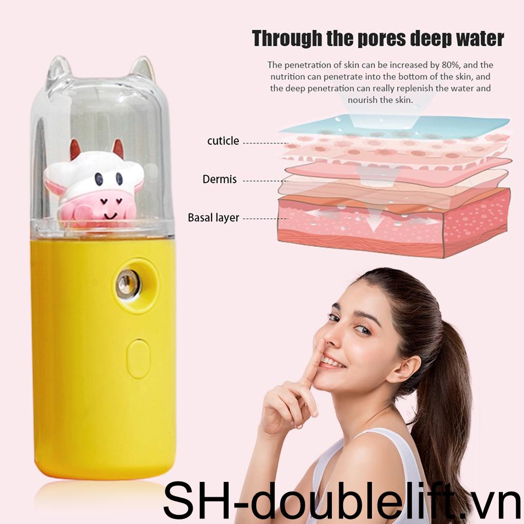 Máy Phun Sương Tạo Độ Ẩm Cho Da Mặt Cổng Sạc USB 30ml