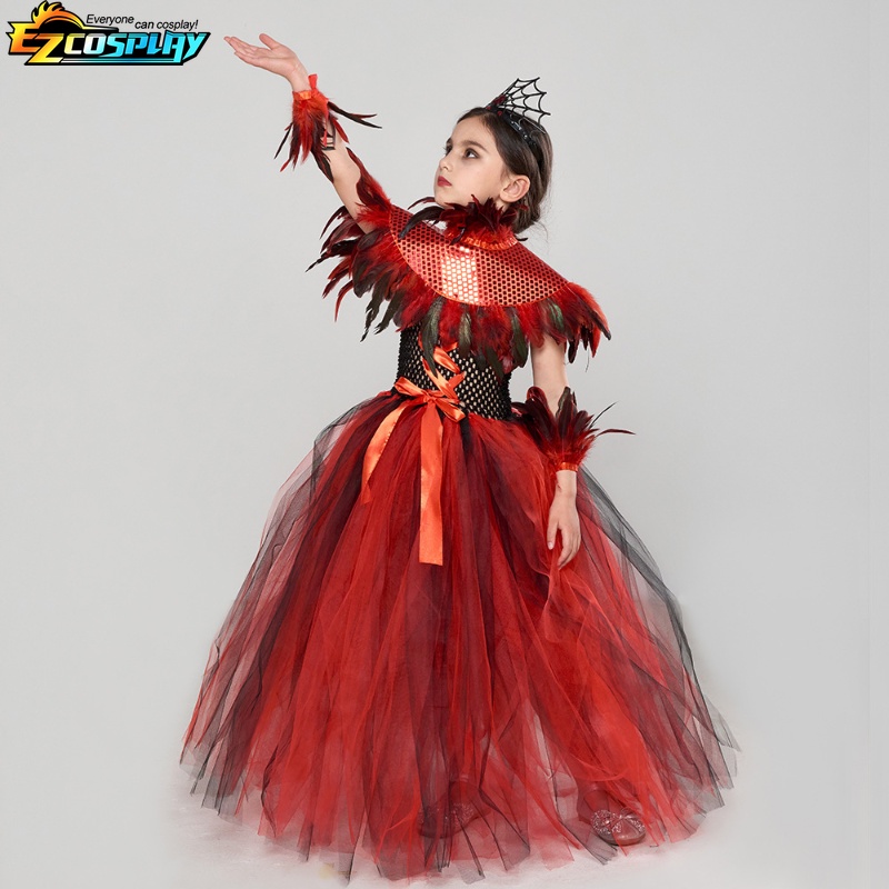 Trang Phục Hóa Trang Halloween Nhân Vật Phù Thủy Nhện 2023 Cho Bé Gái