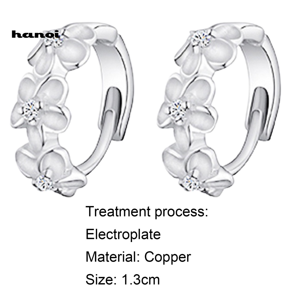 Khuyên Đeo Vành Tai Bằng Đồng Hình Hoa Trà Quyến Rũ Thời Trang Cho Nữ