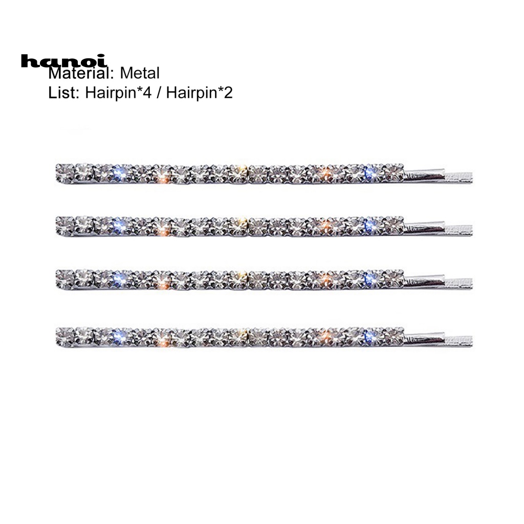 Set 2 / 4 Kẹp Tóc Đính Đá Thời Trang Nữ