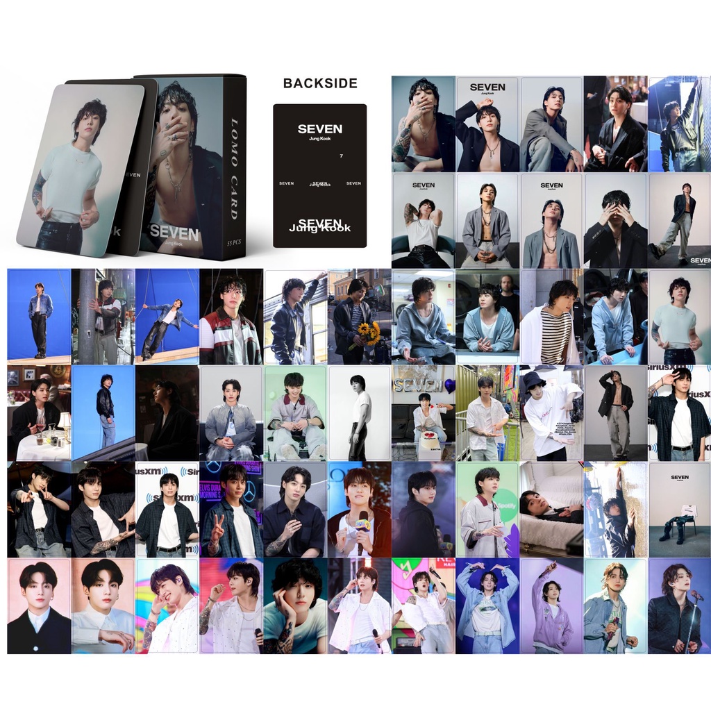 Hộp 55 Thẻ Hình Các Thành Viên Nhóm Nhạc Kpop JungKook