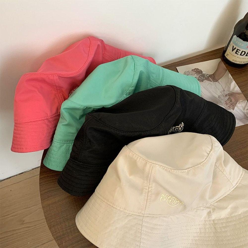 Fans strap bucket hats, show face lace-up women's caps, fashion sun protection wide-brimmed breathable basin hat ladies