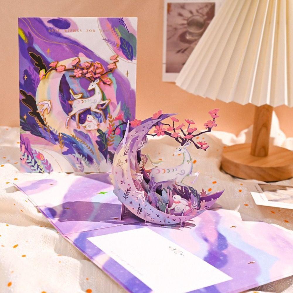 Thiệp Chúc Mừng Sinh Nhật 3D Bằng Giấy Màu Tím Cho Nam