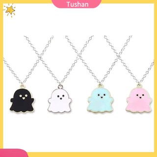 [Ts] Vòng cổ Mạ Điện Mặt Hình Con Ma Hoạt Hình Dễ Thương Phù Hợp Với Mọi Dịp Halloween Dành Cho Nam Và Nữ