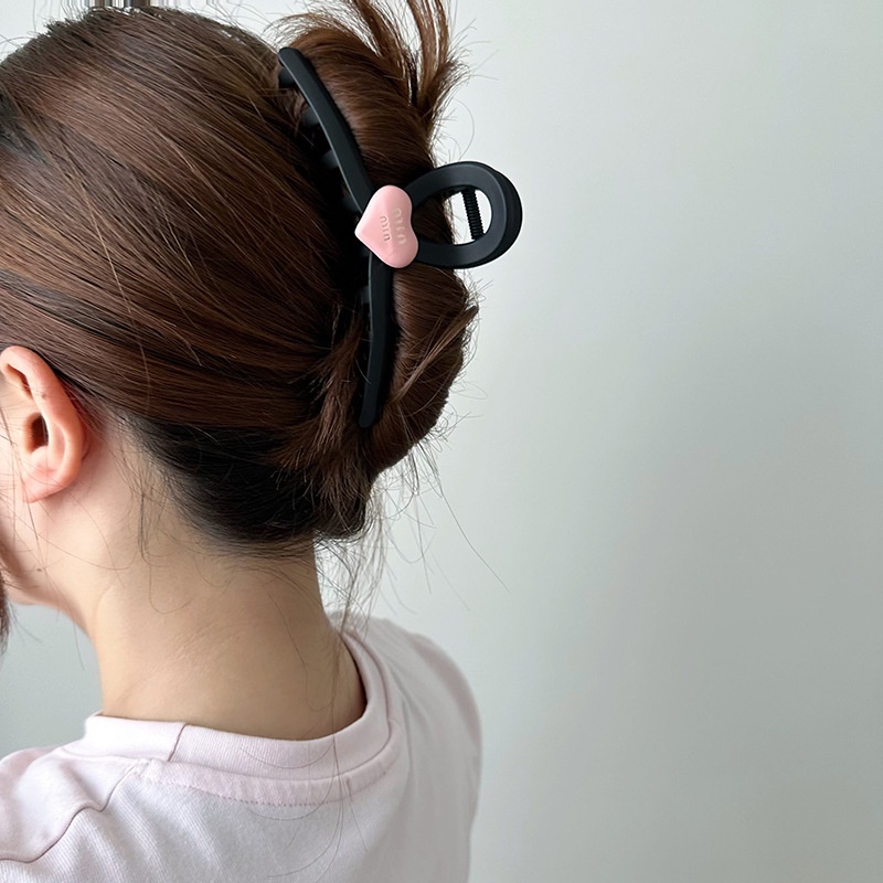 Kẹp Tóc Hình Trái Tim Phong Cách Vintage Hàn Quốc
