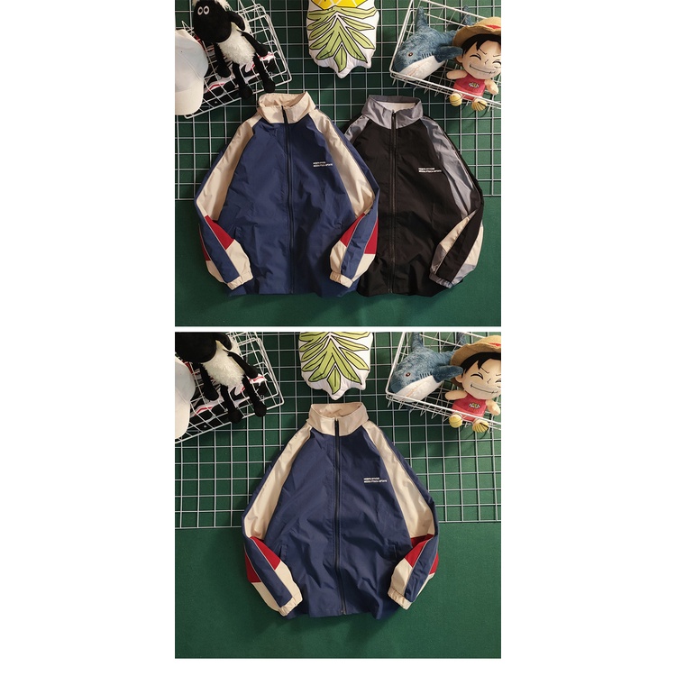 Áo khoác bóng chày YOUTANG cổ đứng ghép nối màu sắc thời trang cho nam