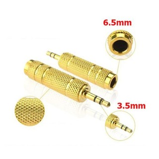 Jack 6.5mm sang 3.5mm cao cấp jack dày đẹp mỹ mãn. Bảo hành 12 tháng