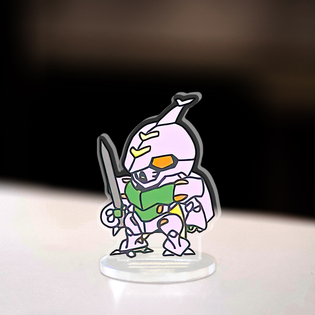 Mô hình Mini Gundam Robot Gundam Mk - II  God Gundam Z Gundam Standee Chibi Anime trang trí góc học tập cao 3cm