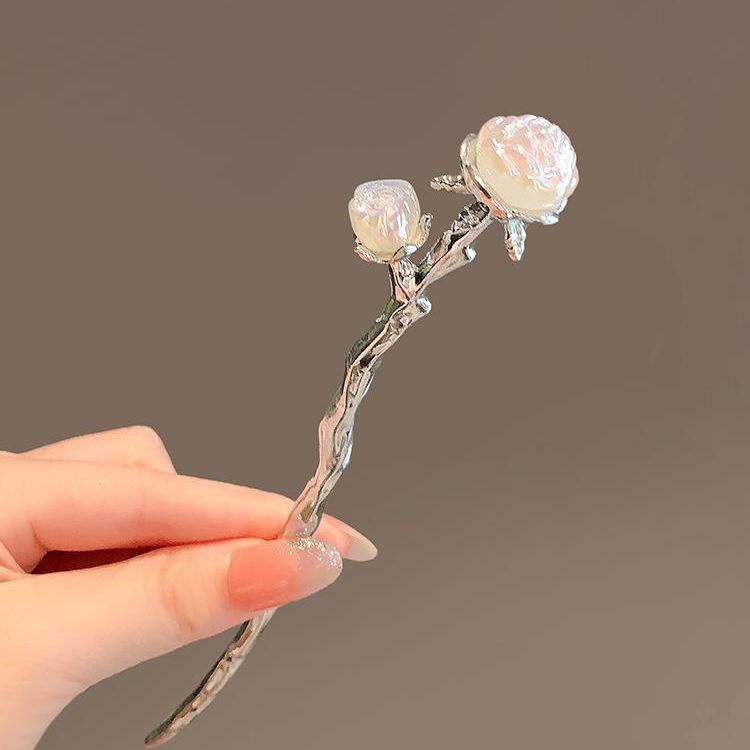 Trâm Cài Tóc Kim Loại Hình Hoa Phong Cách Trung Quốc Đơn Giản Hiện Đại Mới