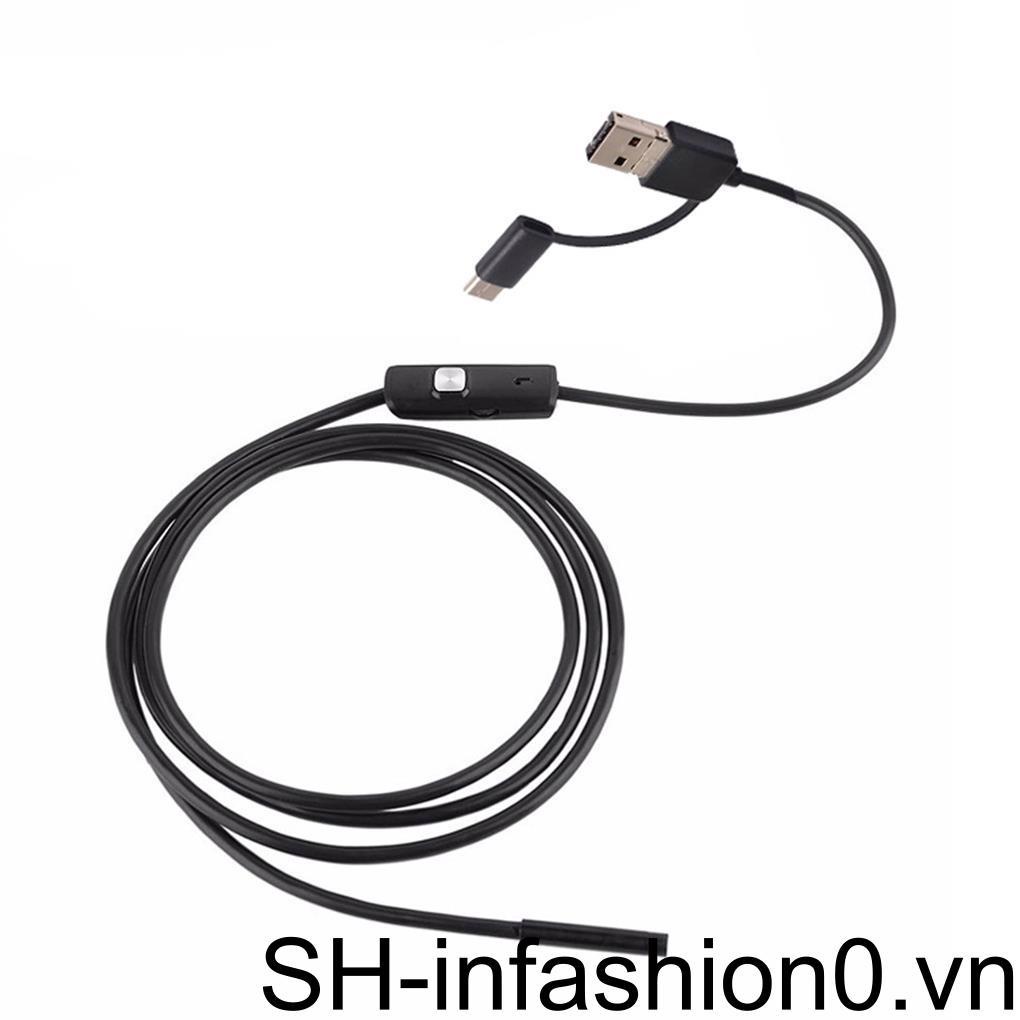 Camera Nội Soi HD 5 5mm 5mm IP67 Có Đèn LED Điều Chỉnh Được Chống Nước IP67 6 Cho Điện Thoại Android / Windows