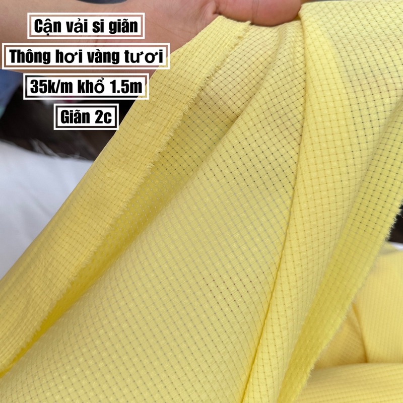 Vải thun Cotton , cotton Nhún - Cotton lụa , cotton 100 Hàn Quốc Vải mềm co giãn đàn hồi mạnh. may váy áo kiểu bồng
