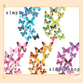 Set 12 Sticker Dán Tường Trang Trí Hình Cánh Bướm