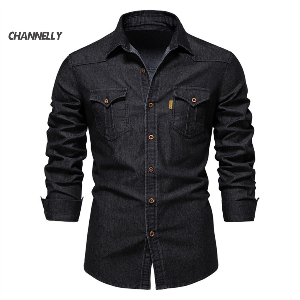 Channelly Quần Jean Áo Sơ Mi Dài Tay