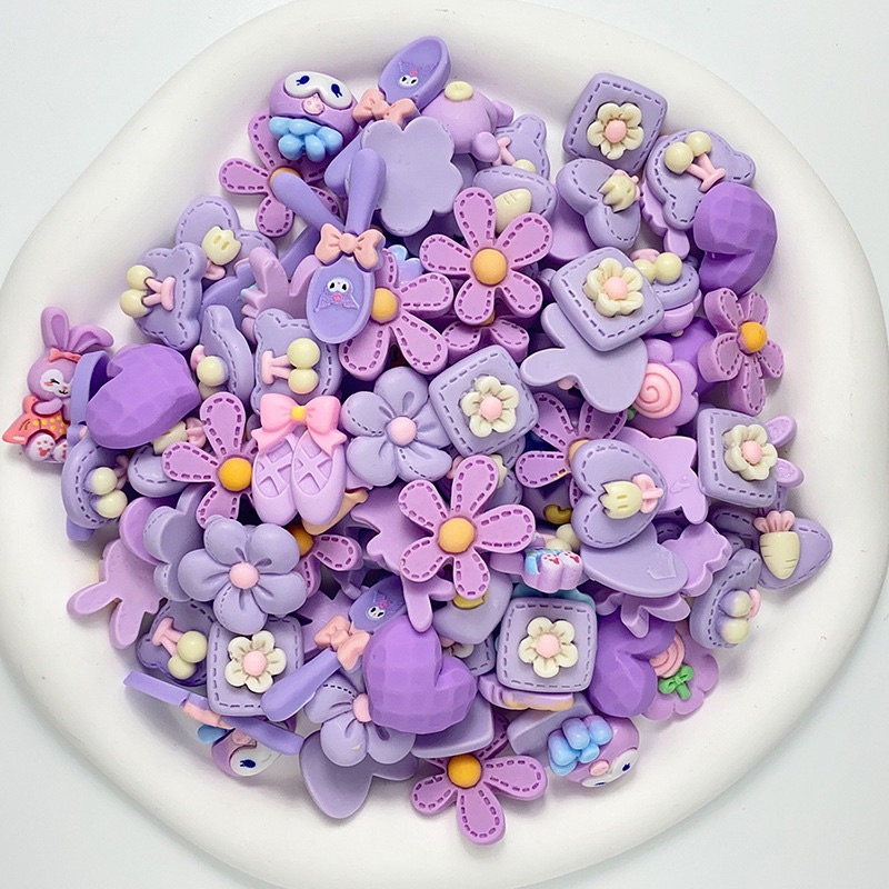 Combo 5-10 Charm Hoạt Hình, Charm Sanrio, Trộn Bóng - Nhám, Màu Tuỳ Chọn