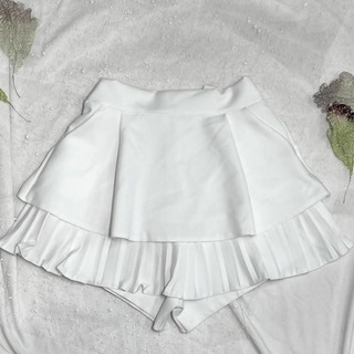 Quần váy nữ dập li tuyết mưa mềm, chân váy tầng dập li xoè có túi