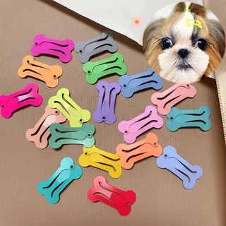 Set 5 Kẹp Tóc Hình Khúc Xương Mini Nhiều Màu Sắc Thời Trang Cho Thú Cưng