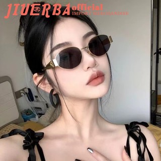 JIUERBA Kính Mát Gọng Oval Chống Tia UV400 Phong Cách Hàn Quốc Sang Trọng Dành Cho Cả Nam Và Nữ