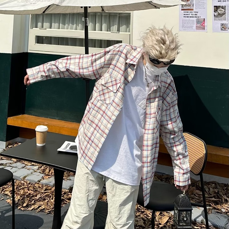 Áo Sơ Mi Nam Dài Tay Sọc Ca Rô Thời Trang